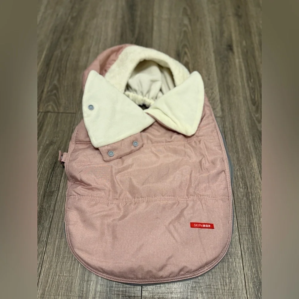 Skip Hop Stroll & Go Winter Car Seat Cover Pink Fleece Windproof Travel